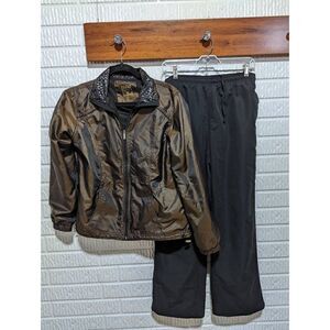 Three Heart Women's Brown and Black Windsuit & Pants Size M